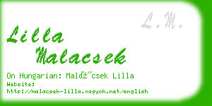 lilla malacsek business card